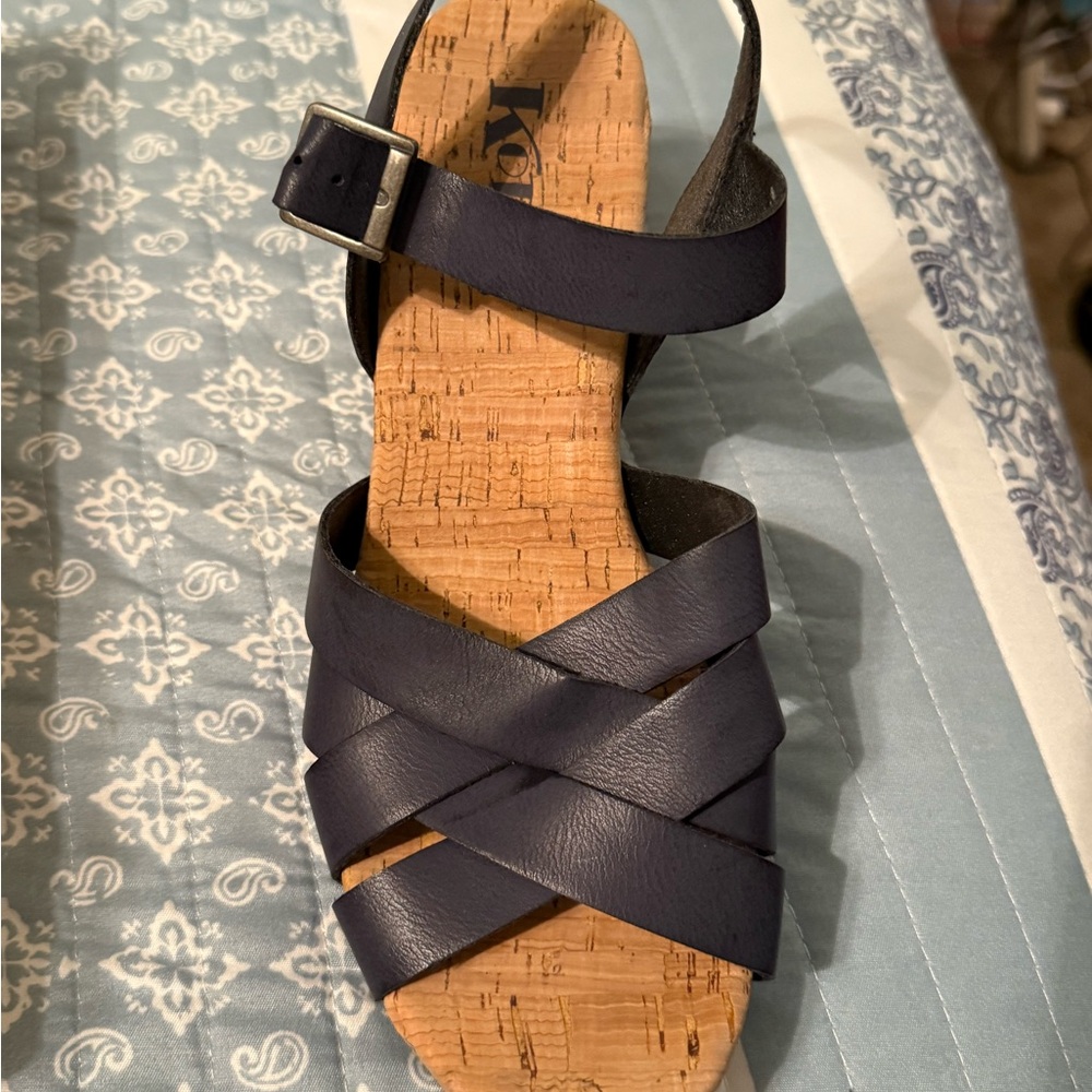 Korks Navy Blue Women's Sandals
